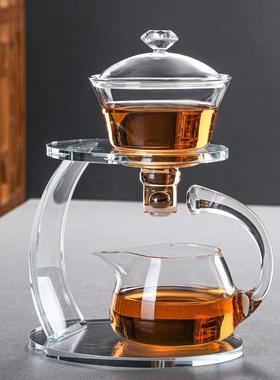 懒人磁吸茶具登高加厚简约泡茶器套组登高白色泡茶器一套工装玻璃