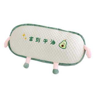 冰豆豆头枕床头大号靠垫靠枕睡觉夹腿枕头侧睡长条抱枕可拆洗夏季