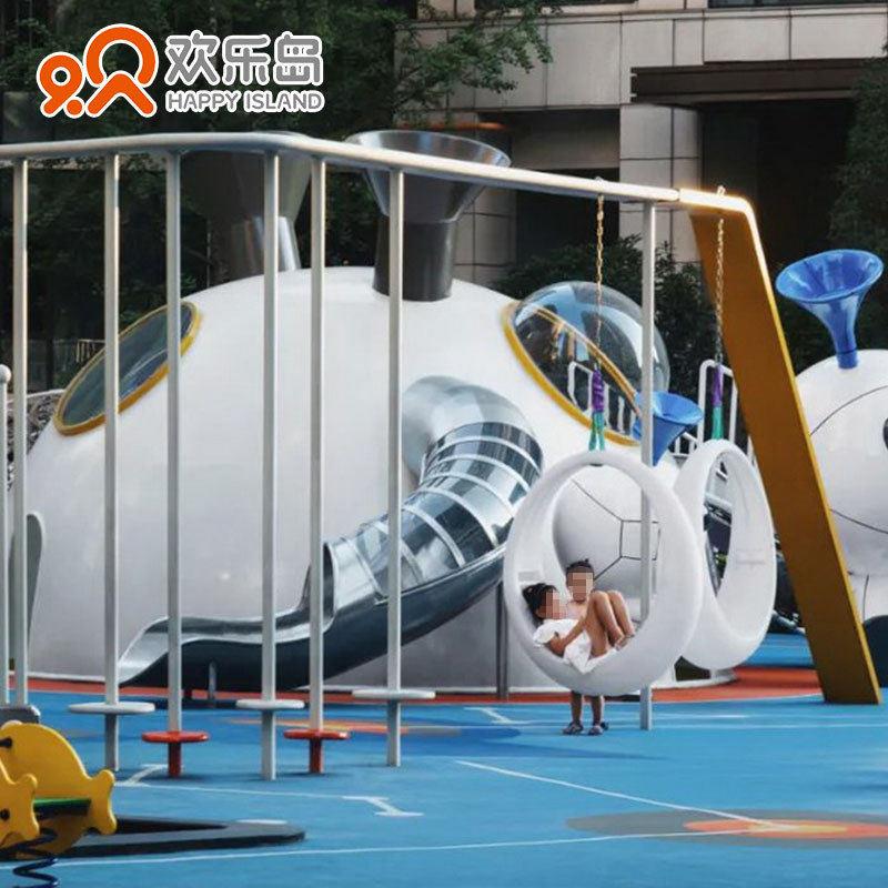 房地产小区游乐园组合滑梯设计定做户外健身器材大型游乐设备厂家