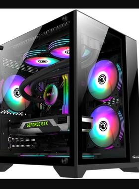 方舟MINI 60全景玻璃水冷游戏机箱 白色