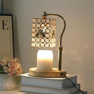 新款 简约唯美香薰融烛灯无火香薰灯卧室床头氛围台灯创意小夜灯