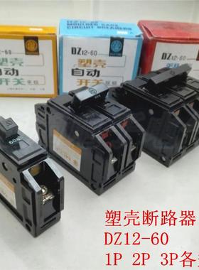 上海华通老式塑壳断路器 DZ12-60 空气开关1P 2P 3P 老款10A-100A