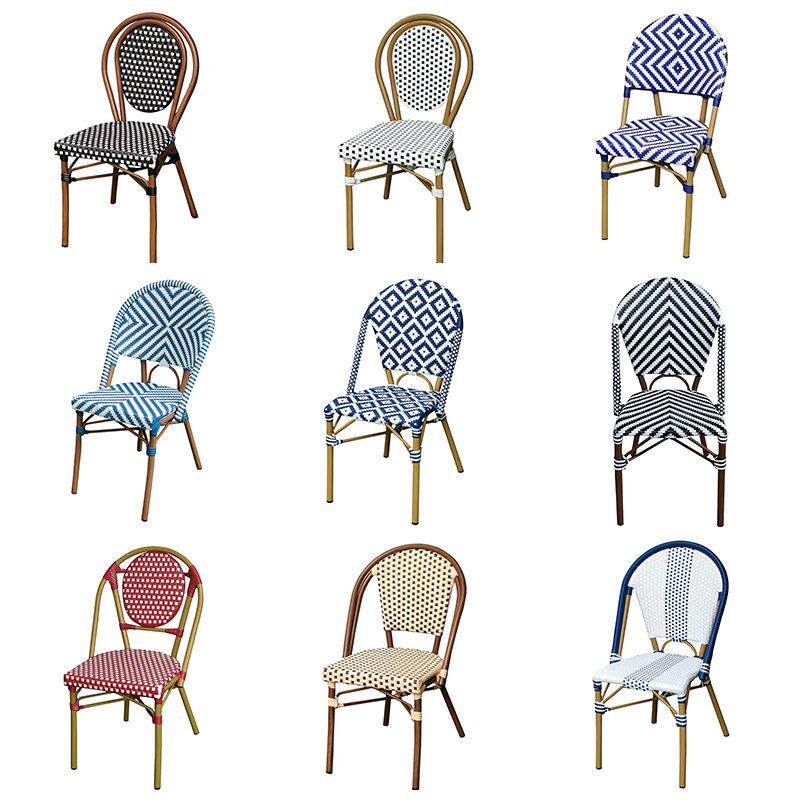 法式民宿餐厅咖啡厅藤椅花园阳台室外藤编椅奶茶店甜品店户外椅子