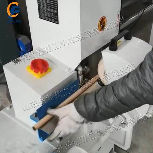 木工机械圆棒砂光机 扫把棍拖把杆立式砂带机 单带木棒去毛刺设备