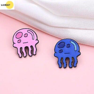 Funny Cartoon Cute Animal Color Jellyfish Metal Fashion