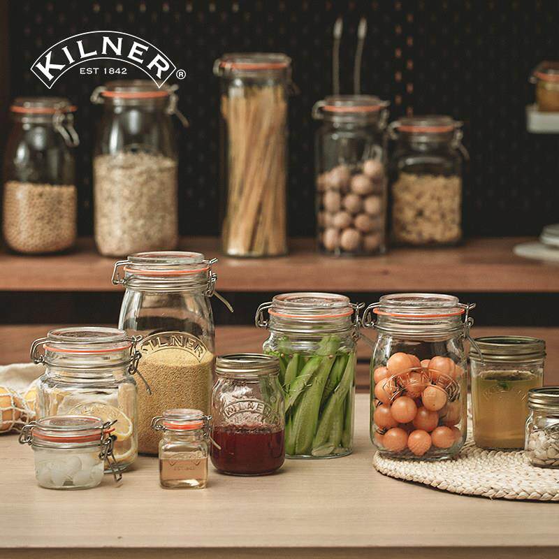 英国kilner玻璃密封罐泡菜坛子调味糖腌菜果酱酒瓶咸菜杂粮收纳盒