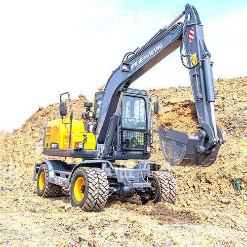 90轮挖5掘HW75S机80建小筑市政工程型大式型钩机7轮式挖机挖土机