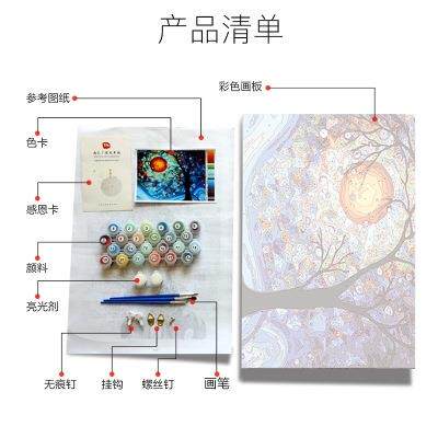 带珍珠耳环的少女维米尔荷兰名画装饰油画数字油画diy填色自己画