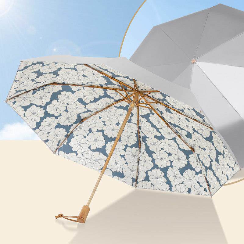 2023新款双层太阳伞女超强防晒防紫外线折叠晴雨两用遮阳伞upf50+