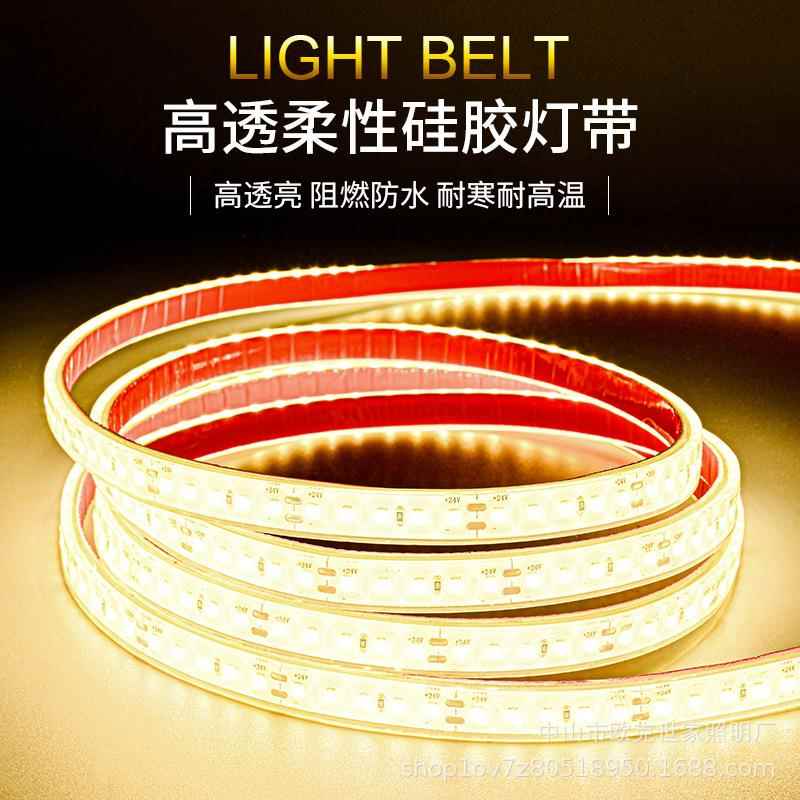 led灯带硅胶一体挤出IP68水下游泳池鱼缸潜水防水灯条