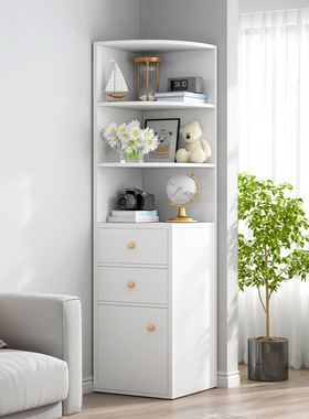 转角柜多功能储物柜客厅靠墙置物柜墙角柜三角形角落多层收纳柜子