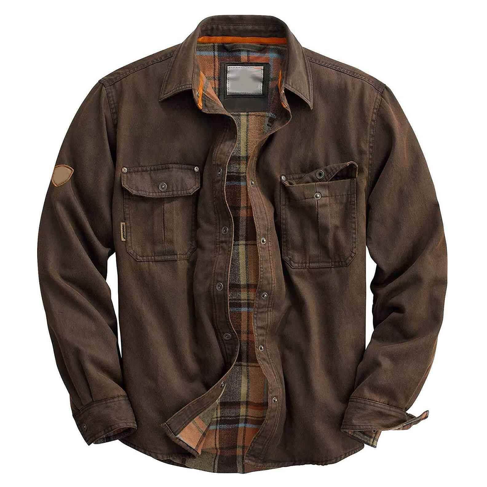 Motorcycle long sleeve cotton jacket欧美机车风衬衫长袖棉夹克