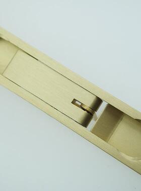 梓珲厂母家供应F铜寸插销型子B005门拔片暗插18哑砂金铜门插销