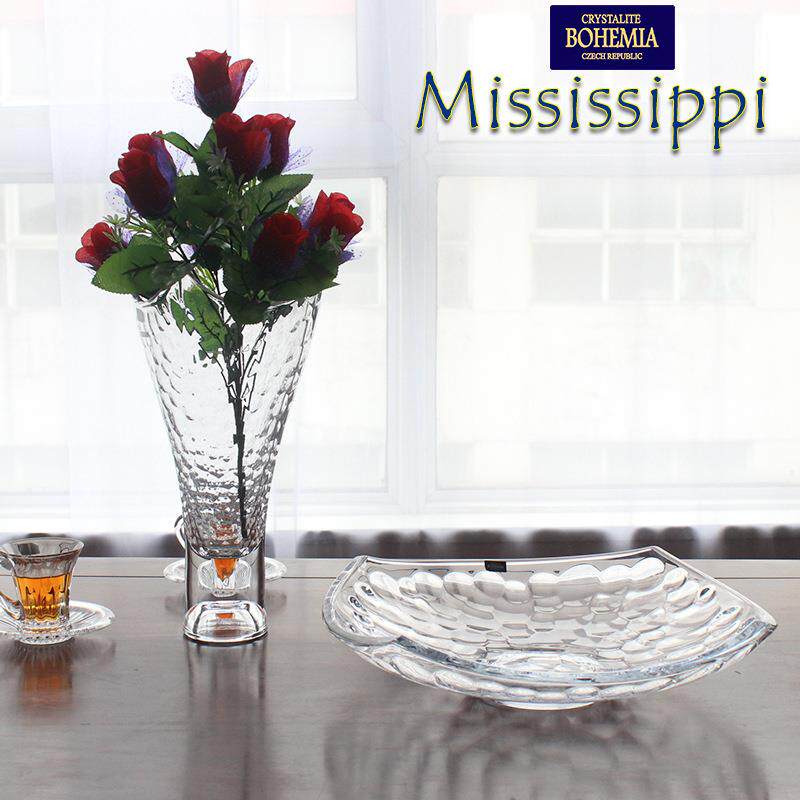 BOHEMIA波西米亚捷克进口水晶玻璃花瓶果斗现代简约 Mississippi