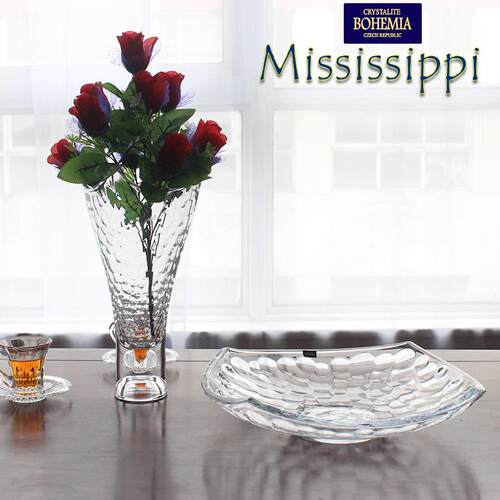 BOHEMIA波西米亚捷克进口水晶玻璃花瓶果斗现代简约 Mississippi