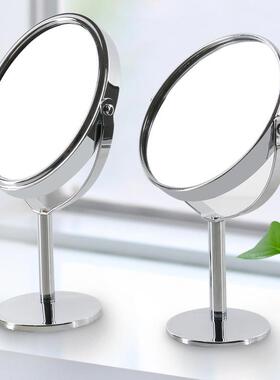 Desktop Double-Sided Beauty Mirror with Metal Frame, 1:2 Mag