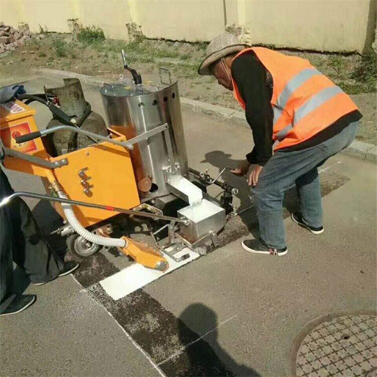聚仁多功能热熔划线机手推冷喷道路划线机标线机线条清晰机器设备