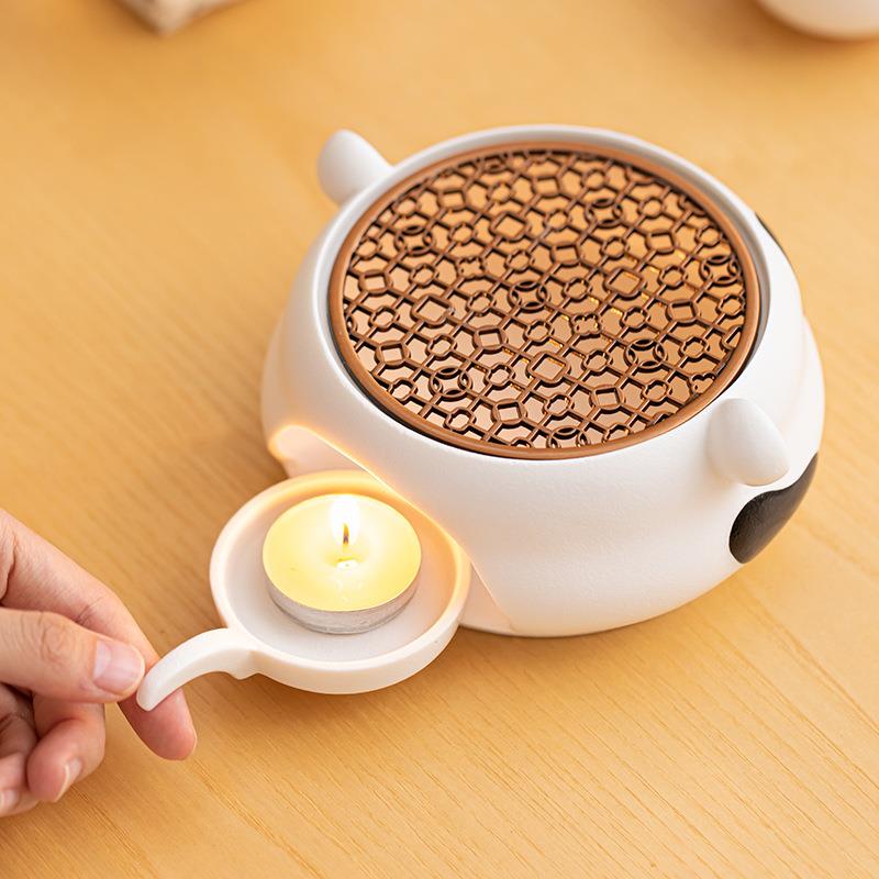 茶温茶暖茶花茶壶蜡烛底座煮炉陶瓷加热炉烤橘温子茶器创温茶炉意