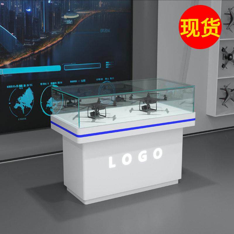 2026新款创意烤漆产品展示柜科技馆玻璃柜公司展厅展会样品陈列柜