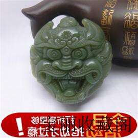 新疆天然和田玉皮带扣青白玉腰带，扣男士玉器，配饰鬼头兽面腰牌玉扣