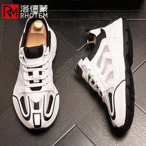 RHOTEM老爹鞋男鞋夏季新款透气网眼运动休闲鞋时尚增高轻奢高档鞋