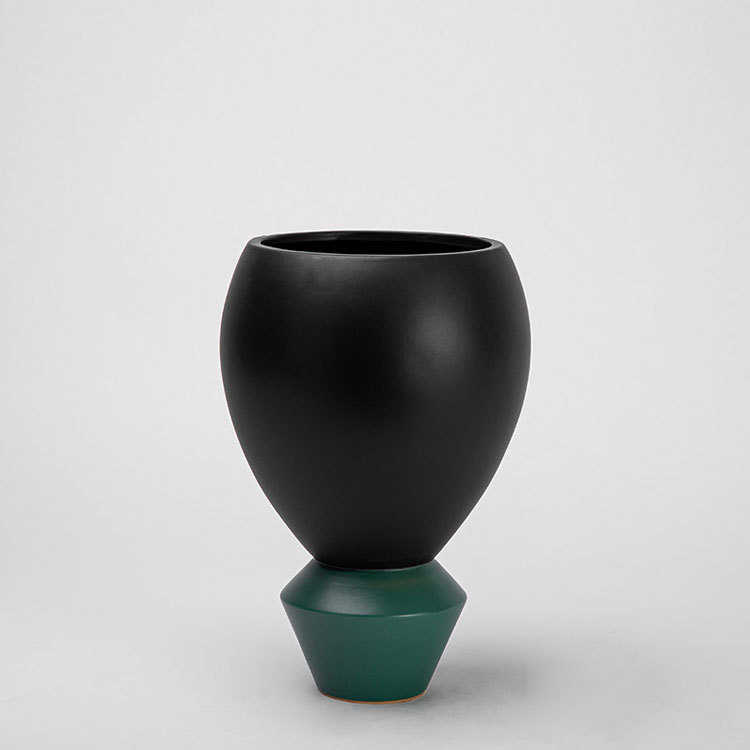 轻奢现代艺术几何宽口花瓶客厅样板房书房酒店桌面软装饰品摆件