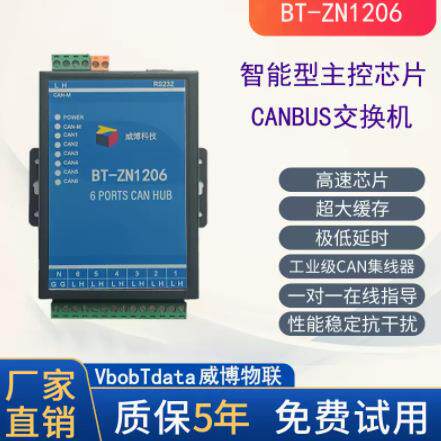 1分6 6口分配器CAN总线集线器 CAN总线中继器 CAN中继器 通道网桥
