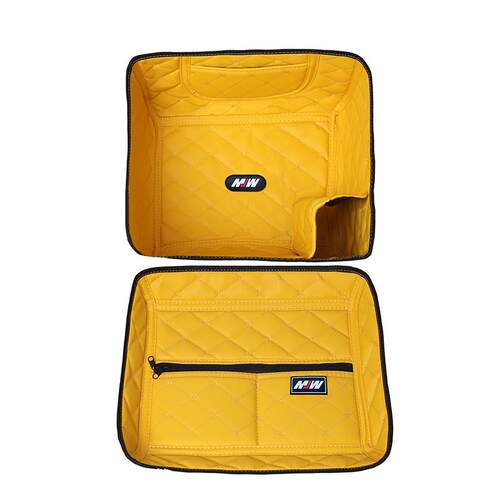 MJW黄色黑色拉炼 炼 上下内衬机车通用尾箱内垫后备箱衬套45升配
