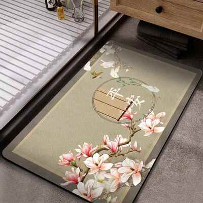 新中式地垫硅藻泥卫生间脚垫门垫进门家用浴室门口吸水速干防滑