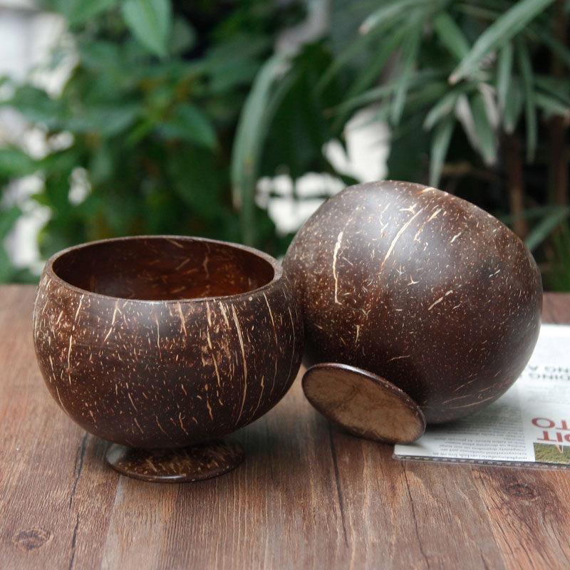 越海南特色椰子碗大肚碗甜品碗沙冰碗创意酒店餐具椰壳杯子沙拉碗