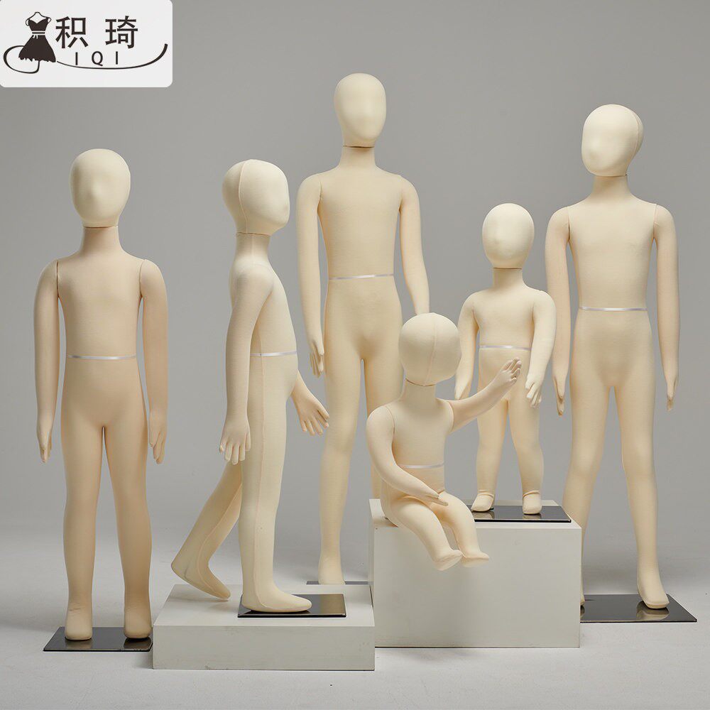 软体童装店儿童模特衣服架子展示架小孩服装道具假人全身婴儿坐模