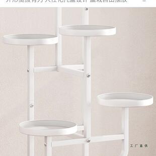 内客厅铁艺多层花盆托 花架子可移动带轮落阳台置物架F99755T8地式