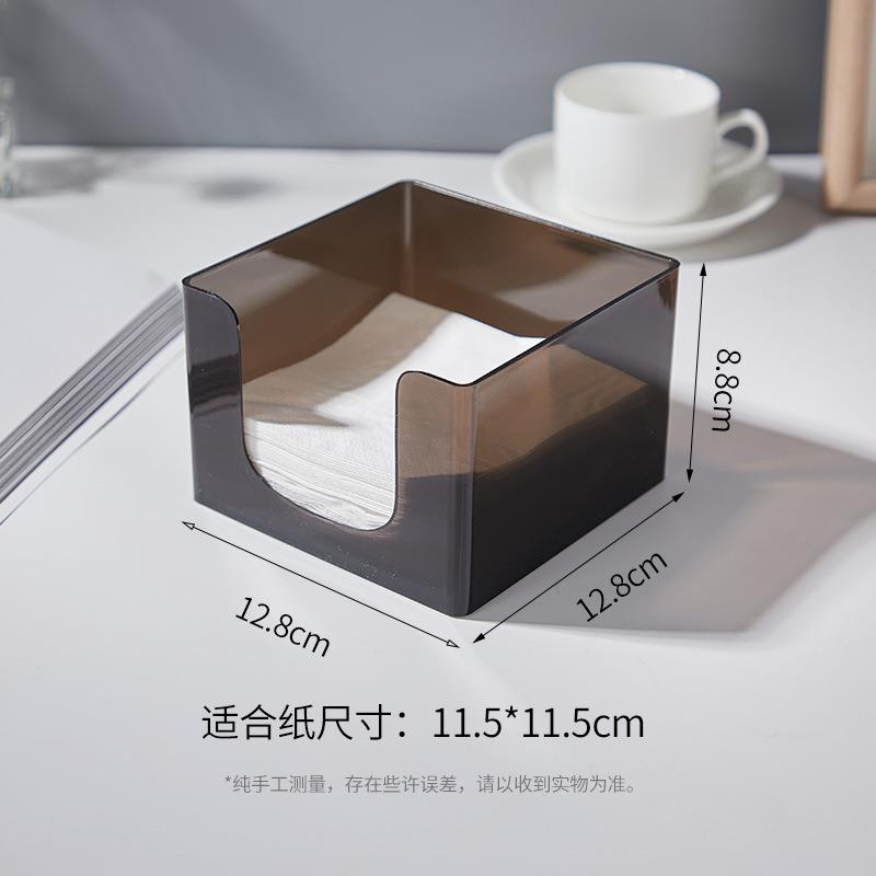 方巾纸盒简约正方形纸巾盒奶茶西餐厅牛排店方形面巾纸盒餐巾纸盒