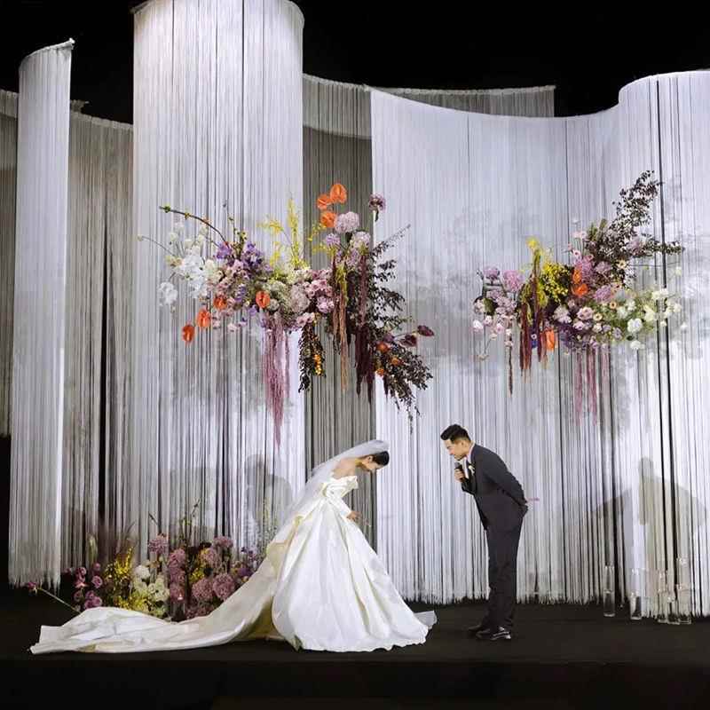 特密款婚庆线帘子流苏2026年流苏客厅隔间帘子婚礼舞台背景装饰帘