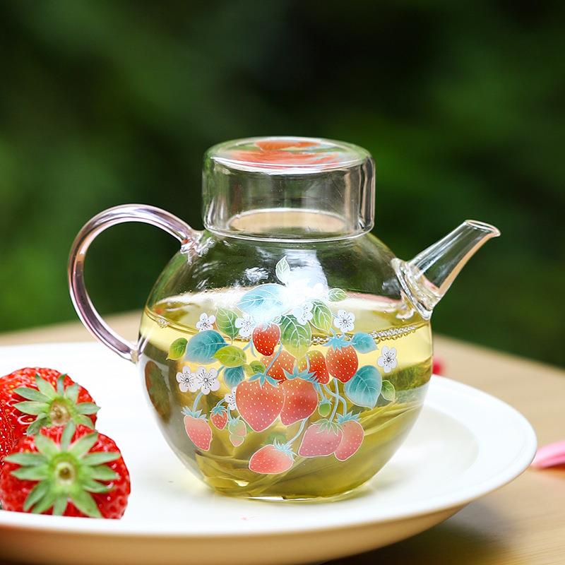 冷萃玻璃茶壶耐高温加厚泡茶壶单壶家用可过滤侧把壶大号功夫茶具