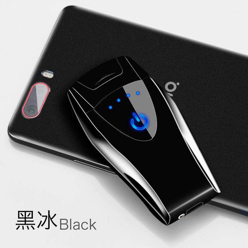 电子充电指纹识别打火机感应双电弧智能电量显示点烟器