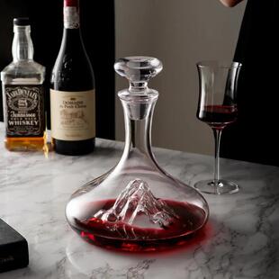 创意冰山红酒醒酒器轻奢高档束腰大肚分酒壶商用高颜值葡萄分酒器
