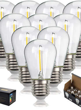 仿古灯泡LED灯丝灯S14 1W 2W 跑马灯灯串庭院装饰灯圣诞节灯灯串