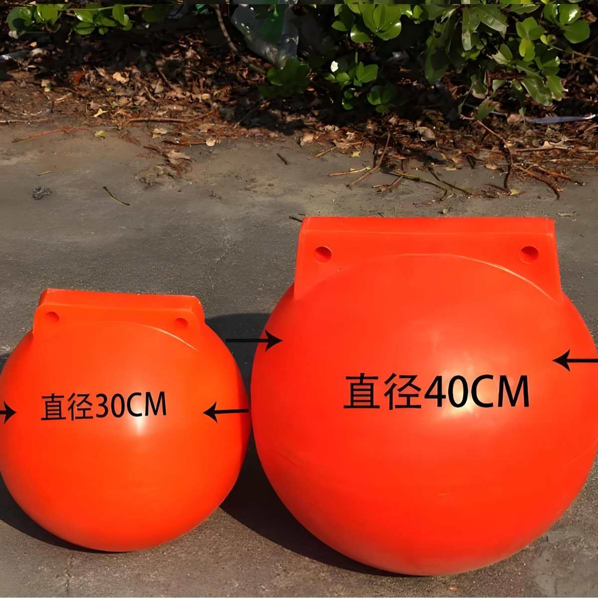 海面航道球形浮体隔离警示滚塑浮球耐腐蚀海洋标志1.5mPE塑料浮球