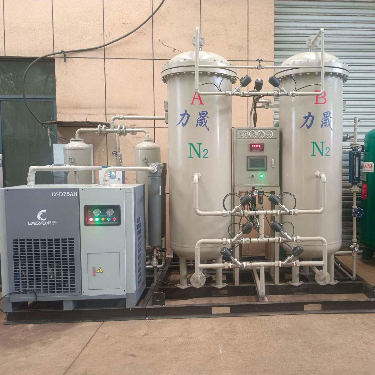 力晟80方铜材行业制氮机粉末冶金变压吸附制氮化工氮气设备氮气机