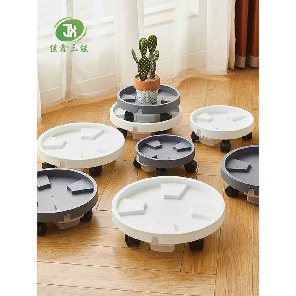 钢化移动花盆托盘绿植带轱辘加厚底座圆形滚轮清仓底盘大号接水盘,鲜花速递/花卉仿真/绿植园艺,花托/移动托盘,淘宝优惠券,粉丝福利购,淘宝优惠卷