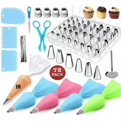 Icing Piping Cream Pastry Bag + Nozzle Set Cake Decorating