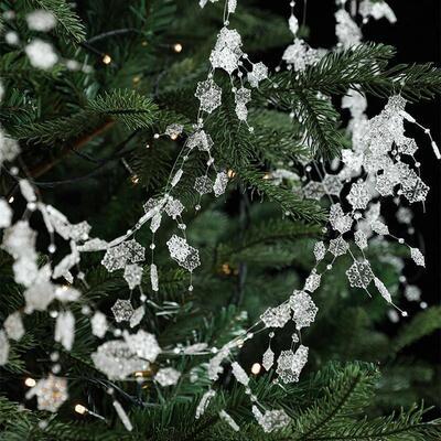 Pearl Crystal Garland Invisible String Icy Christmas Decor
