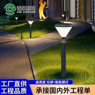 跨境新款地插式花园灯户外亮化装饰柱头灯防水太阳能草坪灯