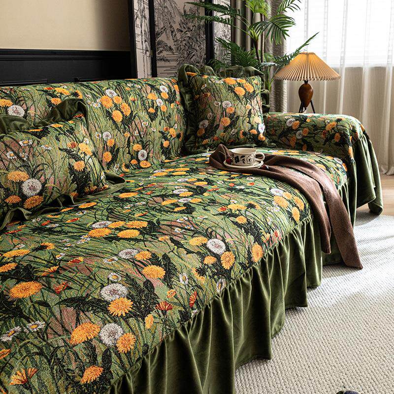 法式轻奢沙发巾全盖通用盖布全包沙发罩套高级感单人法式靠背盖巾