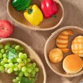 ZZ8N批发精编手工竹编制品家用水果竹篮子馒头筐收纳筐农家簸箕精