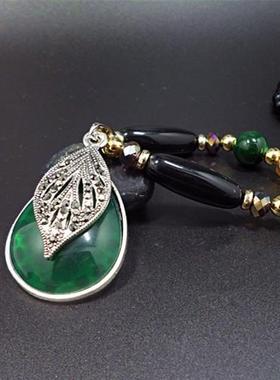 水滴项链西米翡翠复古文艺项链