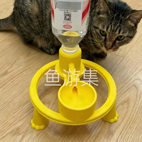猫咪自动饮水机增高设计护颈椎可挂笼不插电可调高度牢固不易漏水