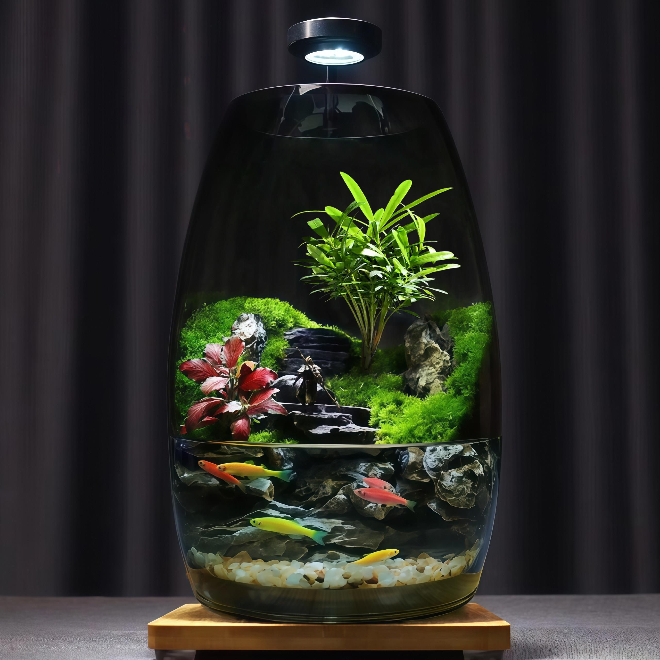 苔藓微景观生态瓶造景植物桌面悟空摆件微缩森林养鱼雨林生态鱼缸