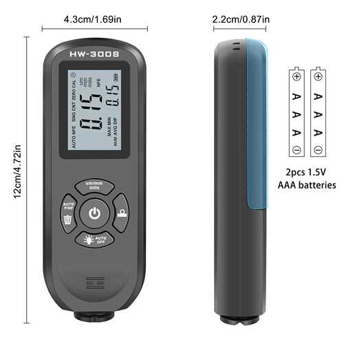 HW-300S高精度涂层测厚仪防滑漆膜仪油漆粉层干膜膜厚仪测厚仪
